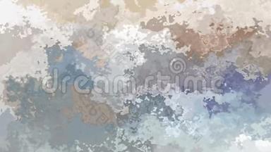 动画彩色背景无缝环视频-水彩斑点效果-淡米色，灰褐色，石板，灰色，灰色和沙色